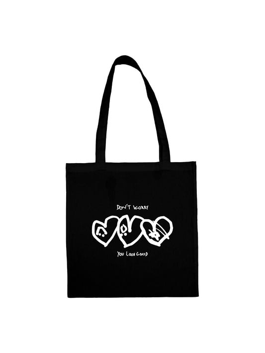 Tote bag "don't worry you look good" kids ed noir