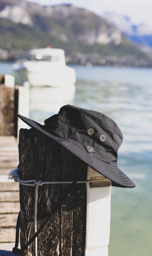 Chapeau de pêcheur noir - Taille unique