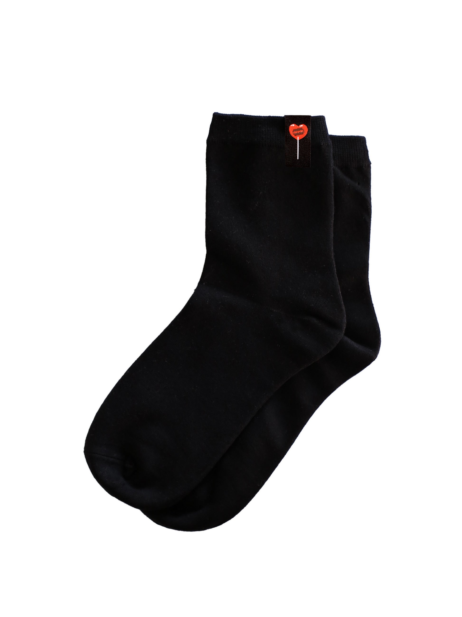 Chaussettes noire logo coeur