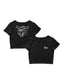 Crop top black cat club noir 