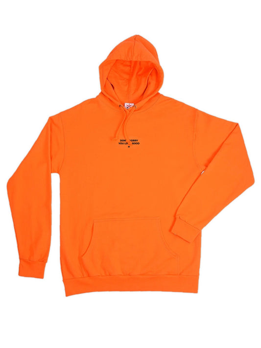 Hoodie "you look good" orange