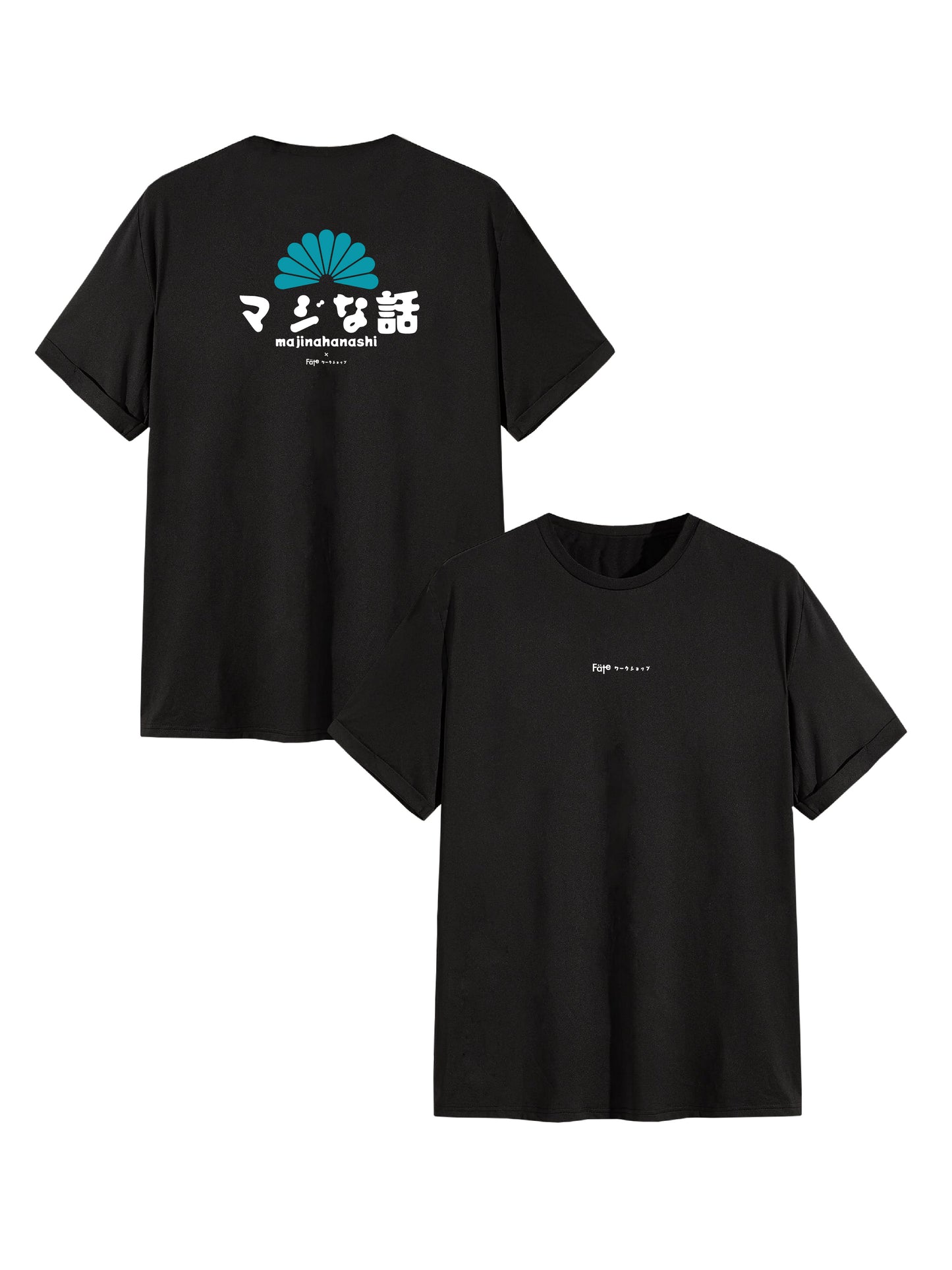 Heavy oversize T-shirt "Majinahanashi" noir