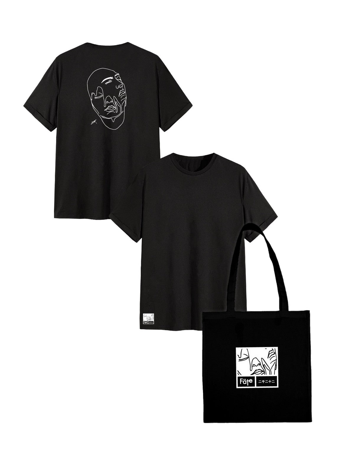 Pack T shirt et tote bag Black edition par Celia.dray