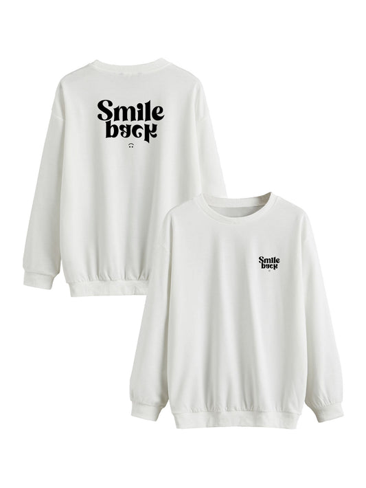 Sweat Smile back classique blanc fäte