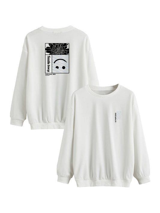 Sweat Smile back rectangle gris