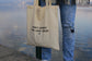 Tote bag "you look good" beige